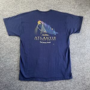 Vintage Y2K 2001 Disney Atlantis The Lost Empire Movie Promo T-Shirt Size XL